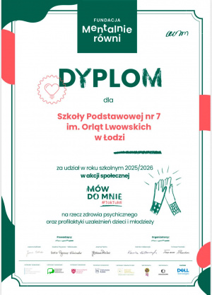 Dyplom dla szkoły