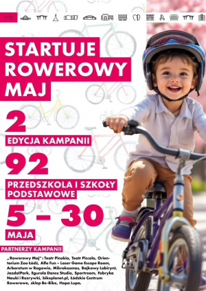 Plakat akcji "Rowerowy maj"