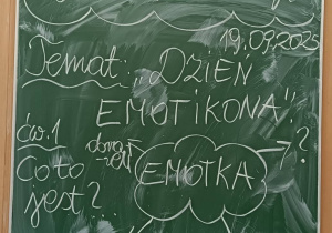 Tablica z tematem zajęć świetlicowych