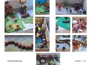 Prace plastyczne z kasztanów