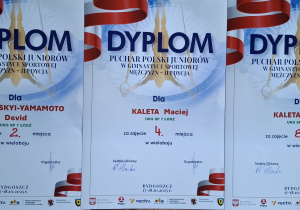 Dyplomy zawodników