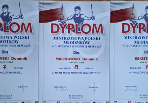 Dyplomy zawodników