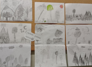 Frotaże - jesienne pejzaże