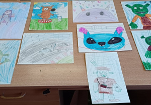 Prace plastyczne uczniów wykonane na zajęciach o serdeczności