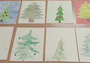 Prace plastyczne dzieci o wymarzonej choince
