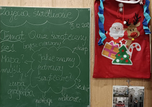 Tablica z tematem zajęć świetlicowych