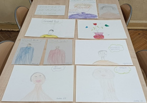 Prace plastyczne uczniów portret dziadka