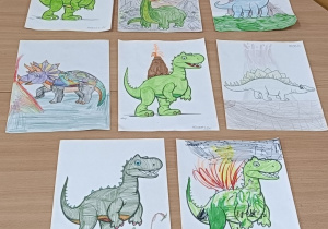 Dzieci plastyczne o dinozaurach