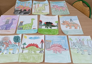 Prace plastyczne dzieci wykonane na zajęciach świetlicowych