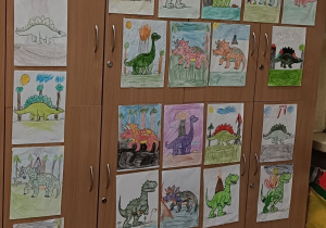 Prace plastyczne o dinozaurach