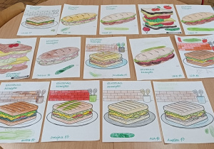 Prace plastyczne uczniów wykonane na zajęciach