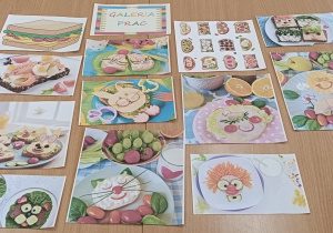 Przykładowe ilustracje jak może być skomponowana kanapka z warzywami