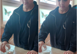 Uczeń wykonuje doświadczenie