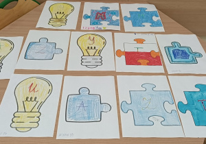 Prace plastyczne wykonane podczas zajęć uspołeczniających