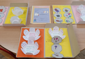 Wykonane prace lapbooki o Muminkach