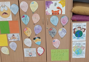 Uczniowie wykonali dodatkowo własny balon przedstawiający stres