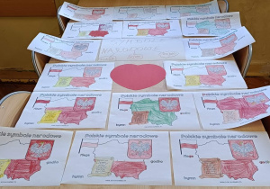 Prace plastyczne uczniów wykonane na zajęciach